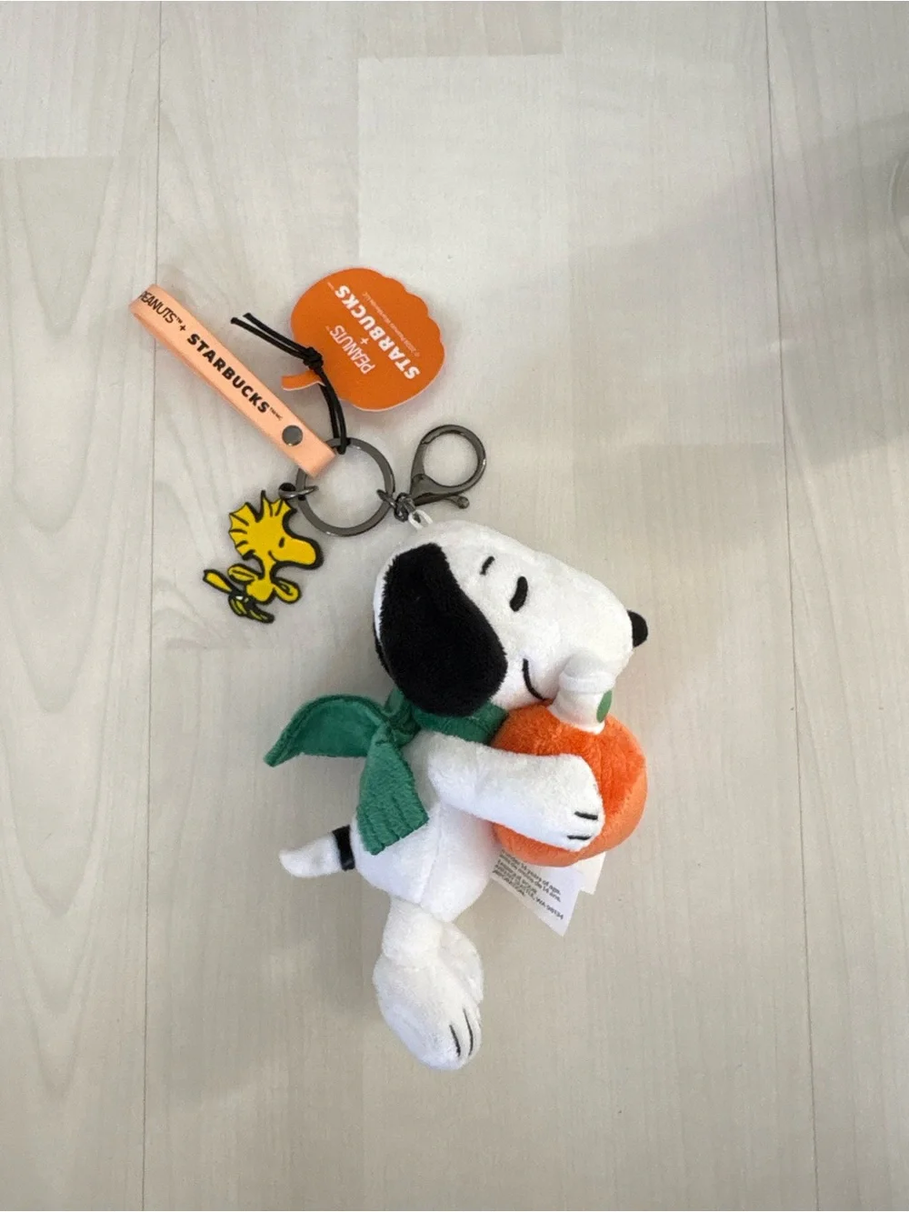 Starbucks Peanuts Snoopy Plush Bag Charm Keychain